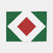 Red Diamond, Vet Witte Grens op Groen Fleece Deken (Voorkant (Horizontaal))