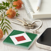 Red Diamond, Vet Witte Grens op Groen Sleutelhanger (Voorkant Rechts)