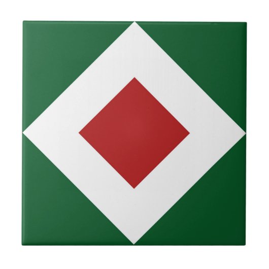 Red Diamond, Vet Witte Grens op Groen Tegeltje (Voorkant)
