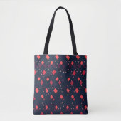 Red Diamonds Patroon Tote Bag (Voorkant)