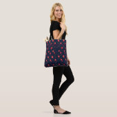 Red Diamonds Patroon Tote Bag (Op model)