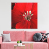 Red Dianthus Canvas Print (Insitu (Woonkamer))