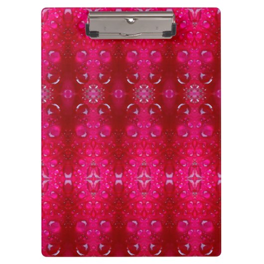 Red Dianthus Ikat 4 Klembord (Voorkant)