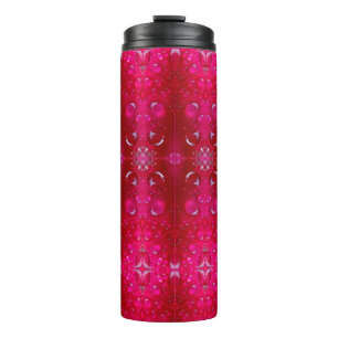 Red Dianthus Ikat 4 Thermosbeker