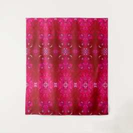 Red Dianthus Ikat 4 Wandkleed