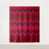 Red Dianthus Ikat 5 Wandkleed (Voorkant)
