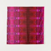 Red Dianthus Ikat 6 Wandkleed (Voorkant (horizontaal))