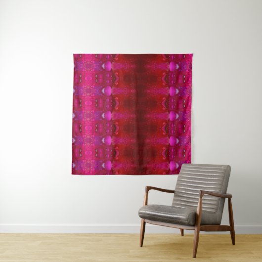 Red Dianthus Ikat 6 Wandkleed (In Situ (horizontaal))