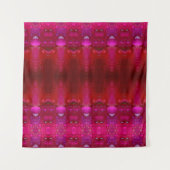 Red Dianthus Ikat 6 Wandkleed (Voorkant)