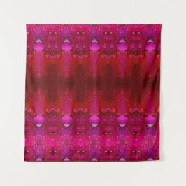 Red Dianthus Ikat 6 Wandkleed