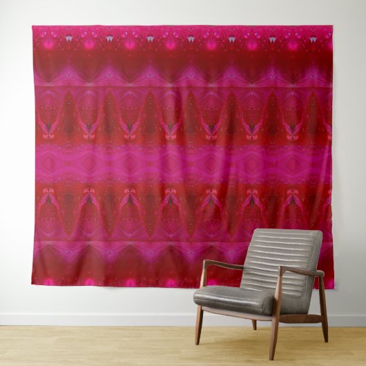 Red Dianthus Ikat ook Wandkleed (In Situ (horizontaal))