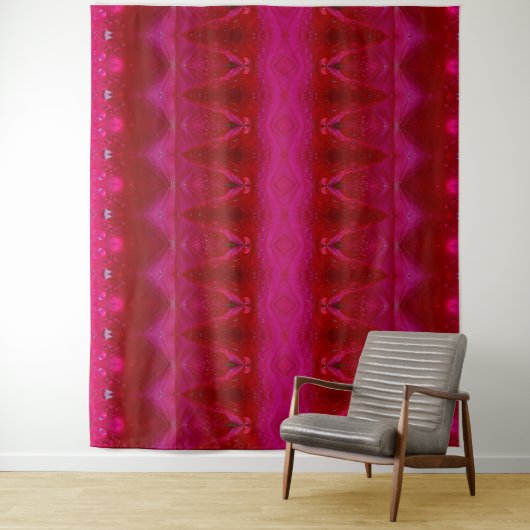 Red Dianthus Ikat ook Wandkleed (In situ)