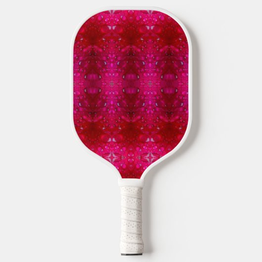 Red Dianthus Ikat Pickleball Paddle (Voorkant)