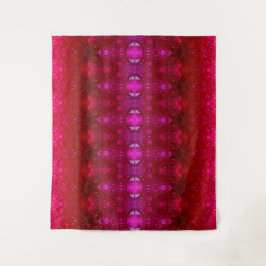 Red Dianthus Ikat too Wandkleed