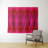 Red Dianthus Ikat Wandkleed (In Situ (horizontaal))