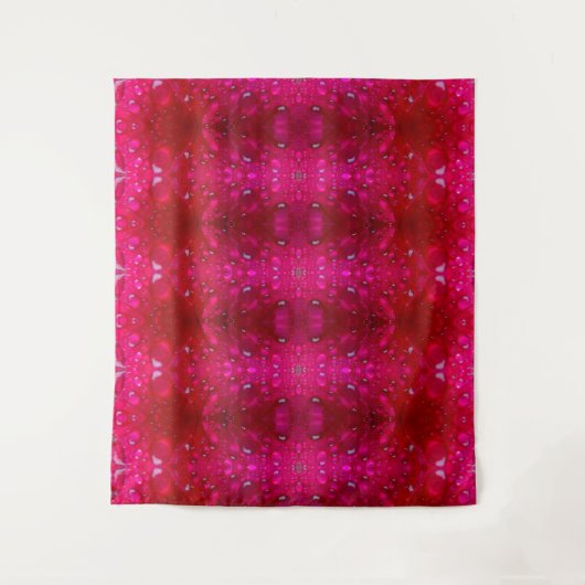 Red Dianthus Ikat Wandkleed (Voorkant)