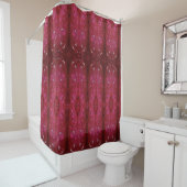 Red Dianthus X San Telmo Ikat 4 Shower Curtain Douchegordijn (In situ)