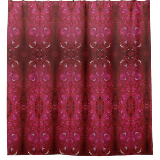 Red Dianthus X San Telmo Ikat 4 Shower Curtain Douchegordijn