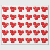 Red Dice Cadeaupapier (Vlak)