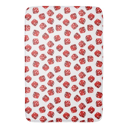 Red Dice Pattern Casino Craps spel Badmat (Voorkant Verticaal)