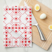 Red Dice Theedoek (Quarter Fold)