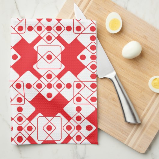 Red Dice Theedoek (Quarter Fold)