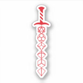 Red Dice Zwaard van de Bloedjager Sticker (Voorkant)