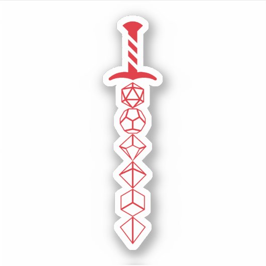 Red Dice Zwaard van de Bloedjager Sticker (Voorkant)