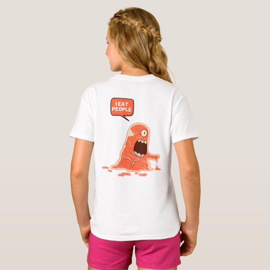 Red dieren, eet mensen t-shirt (Achterkant volledig)