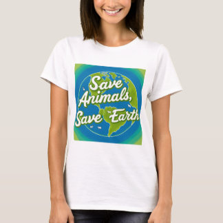 Red dieren, red de aarde - Milieuvriendelijk T-shirt