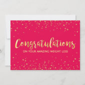 Red Diet Slimming Club Gewichtsverlies Gefelicitee Kaart (Voorkant)