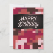 Red Digital Happy Birthday Kaart (Voorkant)