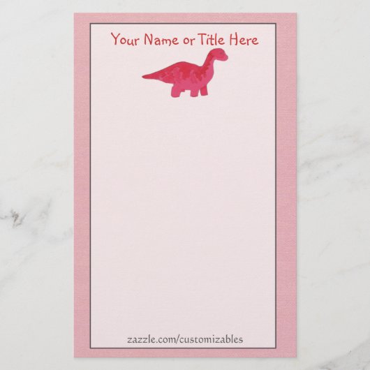 Red Dino Stationery Briefpapier (Voorkant)