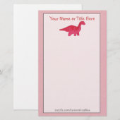 Red Dino Stationery Briefpapier (Voorkant / Achterkant)