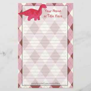 Red Dino Stationery Briefpapier