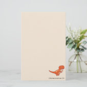 Red Dinosaur 0219 Briefpapier (Staand voorkant)