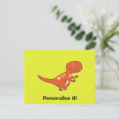 Red Dinosaur 02/19 Briefkaart (Staand voorkant)