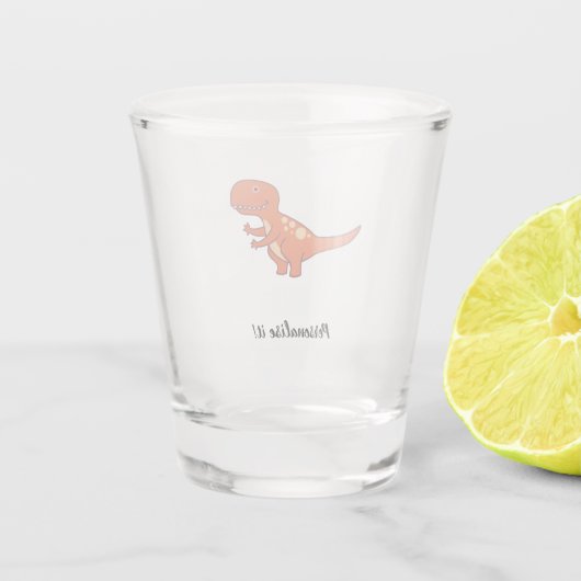 Red Dinosaur 02/19 Shot Glas (Achterkant)