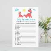 Red dinosaur Baby Animals Name Game (Staand voorkant)