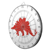 Red Dinosaur Dartbord (Voorkant Rechts)