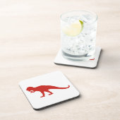 Red Dinosaur Drankjes Onderzetter (Rechterzijde)