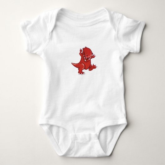 Red Dinosaur Romper (Voorkant)