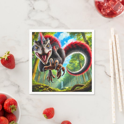 Red Dinosaur Servet (Insitu)