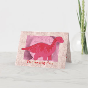 Red Dinosaur Wenskaart Kaart