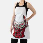 Red Dirndl Top voor Folk Festival Schort (Insitu)