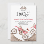 Red Dirt Bike 2nd birthday - Growing up two fast Kaart (Voorkant)