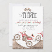 Red Dirt Bike 3rd birthday - Cant catch me Kaart (Voorkant)