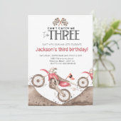 Red Dirt Bike 3rd birthday - Cant catch me Kaart (Staand voorkant)