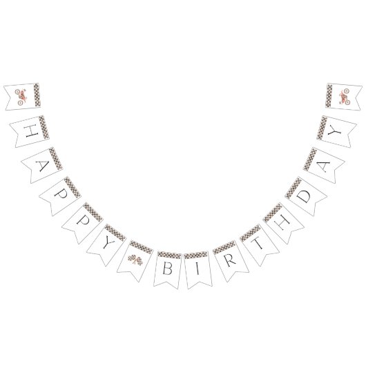 Red Dirt Bike Bunting Banner (Alle)