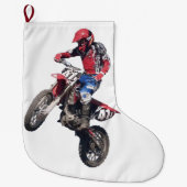 Red Dirt Bike Grote Kerstsok (Voorkant)